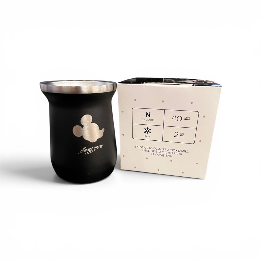 MATE  S/BOMBILLA MICKEY NEGRO